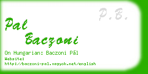 pal baczoni business card